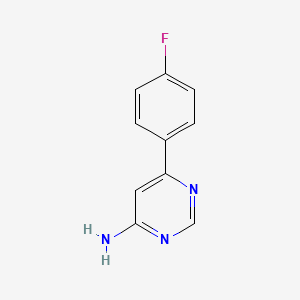 molecular formula C10H8FN3 B1444720 6-(4-Fluorophenyl)pyrimidin-4-amine CAS No. 1036990-57-4