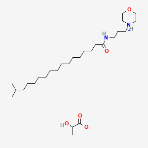 molecular formula C28H56N2O5 B14447206 Heptadecanamide, 16-methyl-N-(3-morpholinopropyl)-, lactate CAS No. 73806-67-4