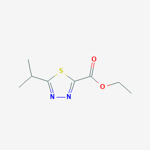 molecular formula C8H12N2O2S B1444723 Ethyl 5-(propan-2-yl)-1,3,4-thiadiazole-2-carboxylate CAS No. 1330754-00-1