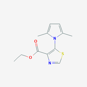 molecular formula C12H14N2O2S B1444725 Ethyl 5-(2,5-dimethyl-1H-pyrrol-1-YL)thiazole-4-carboxylate CAS No. 1018678-44-8