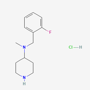 molecular formula C13H20ClFN2 B1444726 N-(2-Fluorobenzyl)-N-methylpiperidin-4-amine hydrochloride CAS No. 1261235-83-9