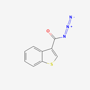 molecular formula C9H5N3OS B14447263 1-Benzothiophene-3-carbonyl azide CAS No. 78676-35-4