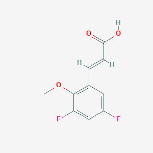 molecular formula C10H8F2O3 B1444727 3,5-Difluoro-2-methoxycinnamic acid CAS No. 1092460-61-1