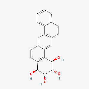 molecular formula C22H18O4 B14447283 Dibenz(a,h)anthracene-1,2,3,4-tetrol, 1,2,3,4-tetrahydro-, (1alpha,2beta,3beta,4alpha)- CAS No. 79036-79-6