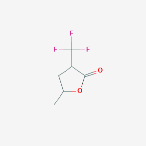 molecular formula C6H7F3O2 B144473 5-Methyl-3-(trifluoromethyl)oxolan-2-one CAS No. 139547-12-9