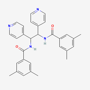 molecular formula C30H30N4O2 B14447334 N,N'-(1,2-Di-4-pyridinyl-1,2-ethanediyl)bis(3,5-dimethylbenzamide) CAS No. 77130-24-6