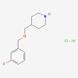 molecular formula C13H19ClFNO B1444736 4-(3-Fluoro-benzyloxymethyl)-piperidine hydrochloride CAS No. 1261232-27-2