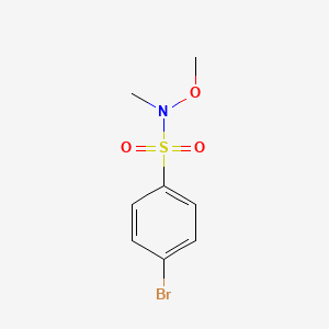 molecular formula C8H10BrNO3S B1444739 4-bromo-N-methoxy-N-methylbenzene-1-sulfonamide CAS No. 1250139-60-6