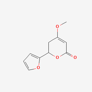 molecular formula C10H10O4 B14447427 6-(Furan-2-yl)-4-methoxy-5,6-dihydro-2h-pyran-2-one CAS No. 78440-83-2