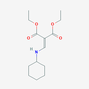 molecular formula C14H23NO4 B14447440 Propanedioic acid, [(cyclohexylamino)methylene]-, diethyl ester CAS No. 78596-46-0