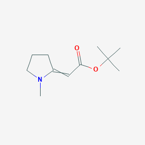 molecular formula C11H19NO2 B14447462 tert-Butyl (1-methylpyrrolidin-2-ylidene)acetate CAS No. 78167-70-1