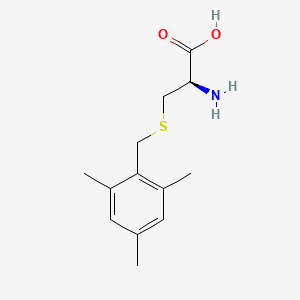 molecular formula C13H19NO2S B14447463 S-[(2,4,6-Trimethylphenyl)methyl]-L-cysteine CAS No. 78221-55-3