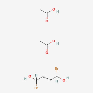 molecular formula C8H14Br2O6 B14447487 Acetic acid;1,4-dibromobut-2-ene-1,4-diol CAS No. 74930-75-9