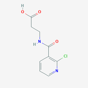 molecular formula C9H9ClN2O3 B14447496 beta-ALANINE, N-(2-CHLORONICOTINOYL)- CAS No. 76980-22-8