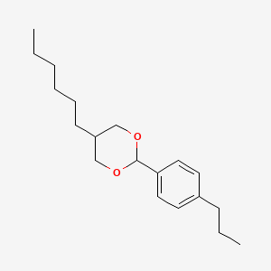 molecular formula C19H30O2 B14447512 5-Hexyl-2-(4-propylphenyl)-1,3-dioxane CAS No. 74800-65-0
