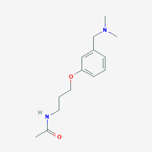 molecular formula C14H22N2O2 B14447529 N-(3-{3-[(Dimethylamino)methyl]phenoxy}propyl)acetamide CAS No. 78029-21-7