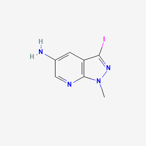 B1444756 5-Amino-1-methyl-3-iodo-1H-pyrazolo[3,4-B]pyridine CAS No. 1093871-50-1