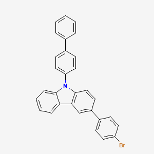 9-([1,1'-Biphenyl]-4-yl)-3-(4-bromophenyl)-9H-carbazole
