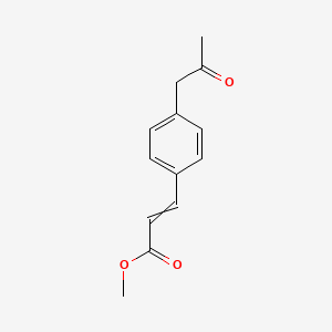 molecular formula C13H14O3 B14447585 Methyl 3-[4-(2-oxopropyl)phenyl]prop-2-enoate CAS No. 79705-98-9