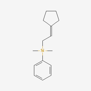 molecular formula C15H22Si B14447590 (2-Cyclopentylideneethyl)(dimethyl)phenylsilane CAS No. 79753-68-7