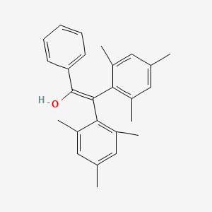 molecular formula C26H28O B14447627 Ethenol, 1-phenyl-2,2-bis(2,4,6-trimethylphenyl)- CAS No. 77787-80-5