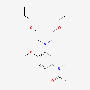 molecular formula C19H28N2O4 B14447693 N-[3-(Bis{2-[(prop-2-en-1-yl)oxy]ethyl}amino)-4-methoxyphenyl]acetamide CAS No. 74727-84-7