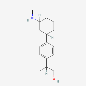 molecular formula C16H25NO B14447694 beta-Methyl-4-(3-(methylamino)cyclohexyl)benzeneethanol CAS No. 73823-85-5