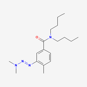 molecular formula C18H30N4O B14447742 N,N-Dibutyl-3-(3,3-dimethyltriazeno)-p-toluamide CAS No. 76765-42-9