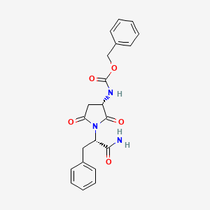 molecular formula C21H21N3O5 B14447752 N-Benzyloxycarbonylaminosuccinylphenylalaninamide CAS No. 73537-63-0