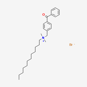 molecular formula C28H42BrNO B14447764 N-[(4-Benzoylphenyl)methyl]-N,N-dimethyldodecan-1-aminium bromide CAS No. 74386-45-1
