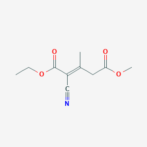 molecular formula C10H13NO4 B1444789 1-ethyl 5-methyl (2E)-2-cyano-3-methylpent-2-enedioate CAS No. 1366392-10-0