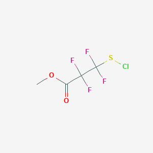 molecular formula C4H3ClF4O2S B14447895 Methyl 3-(chlorosulfanyl)-2,2,3,3-tetrafluoropropanoate CAS No. 77705-95-4