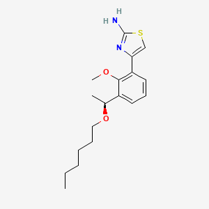 molecular formula C18H26N2O2S B1444790 (S)-4-(3-(1-(Hexyloxy)ethyl)-2-methoxyphenyl)thiazol-2-amine CAS No. 1110767-98-0