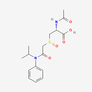 molecular formula C16H22N2O5S B14447966 L-Alanine, N-acetyl-3-((2-((1-methylethyl)phenylamino)-2-oxoethyl)sulfinyl)- CAS No. 75888-20-9