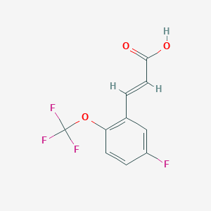 molecular formula C10H6F4O3 B1444804 5-Fluoro-2-(trifluoromethoxy)cinnamic acid CAS No. 1092460-94-0