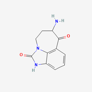 molecular formula C11H11N3O2 B1444807 Imidazo[4,5,1-jk][1]benzazepine-2,7(1H,4H)-dione,6-amino-5,6-dihydro- CAS No. 1019769-46-0