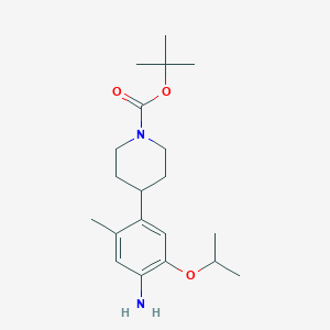 molecular formula C20H32N2O3 B1444808 Tert-butyl 4-(4-amino-5-isopropoxy-2-methylphenyl)piperidine-1-carboxylate CAS No. 1032903-63-1