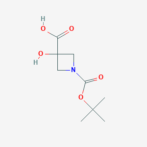 molecular formula C9H15NO5 B1444809 1-(tert-Butoxycarbonyl)-3-hydroxyazetidine-3-carboxylic acid CAS No. 1035351-06-4
