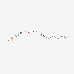 molecular formula C14H22OSi B14448154 Trimethyl{3-[(oct-7-en-2-yn-1-yl)oxy]prop-1-yn-1-yl}silane CAS No. 74585-58-3