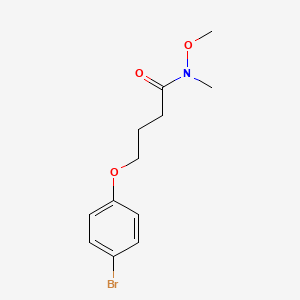 molecular formula C12H16BrNO3 B1444816 4-(4-bromophenoxy)-N-methoxy-N-methylbutanamide CAS No. 1458102-29-8
