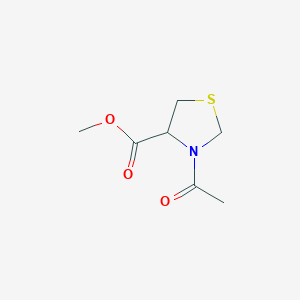 molecular formula C7H11NO3S B14448165 Methyl 3-acetyl-1,3-thiazolidine-4-carboxylate CAS No. 76906-12-2