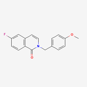 molecular formula C17H14FNO2 B1444820 6-Fluoro-2-[(4-methoxyphenyl)methyl]isoquinolin-1-one CAS No. 923023-34-1
