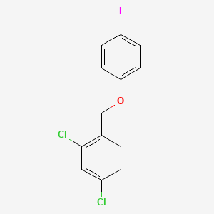 molecular formula C13H9Cl2IO B1444821 2,4-Dichloro-1-(4-iodophenoxymethyl)benzene CAS No. 1284804-94-9
