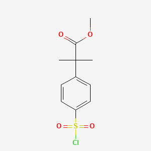 molecular formula C11H13ClO4S B1444822 Methyl 2-[4-(chlorosulfonyl)phenyl]-2-methylpropanoate CAS No. 612532-24-8