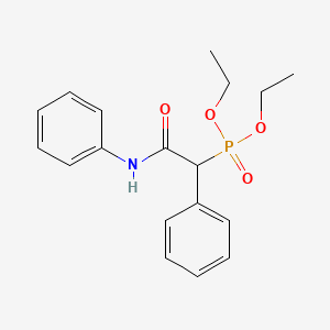 molecular formula C18H22NO4P B14448220 Diethyl (2-anilino-2-oxo-1-phenylethyl)phosphonate CAS No. 73392-33-3