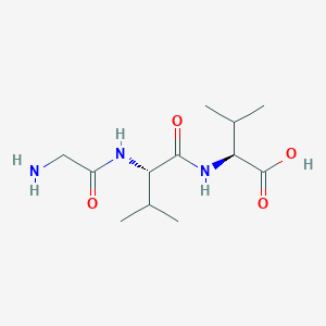 molecular formula C12H23N3O4 B14448234 Glycyl-L-valyl-L-valine CAS No. 79672-11-0