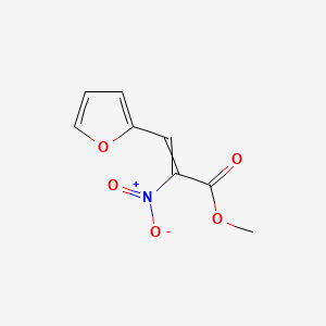 molecular formula C8H7NO5 B14448271 alpha-Nitro-2-furanacrylic acid, methyl ester CAS No. 72999-11-2