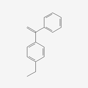 molecular formula C16H16 B14448277 Benzene, 1-ethyl-4-(1-phenylethenyl)- CAS No. 77989-25-4