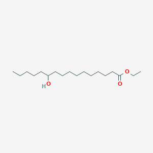 molecular formula C18H36O3 B14448315 Hexadecanoic acid, 11-hydroxy-, ethyl ester CAS No. 78432-94-7