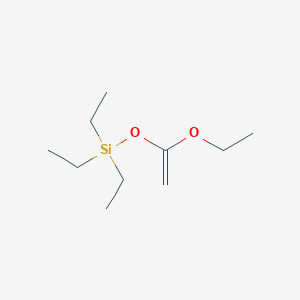 molecular formula C10H22O2Si B14448352 Silane, [(1-ethoxyethenyl)oxy]triethyl- CAS No. 73303-68-1